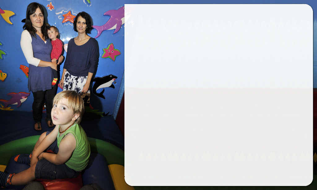 Ela Goulding (back left), Sarina Goulding, 18 months, and Rita Thurgood at Lismore PlayQuest. Ela Goulding (back left), Sarina Goulding, 18 months, and Rita Thurgood at Lismore PlayQuest.